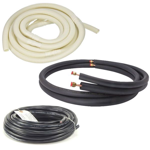 Ductless Mini Split Indoor Installation Kit - 1/4" x 1/2" Line Set - 15' Ductless Mini Split Indoor Installation Kit - 1/4" x 1/2" Line Set - 15'