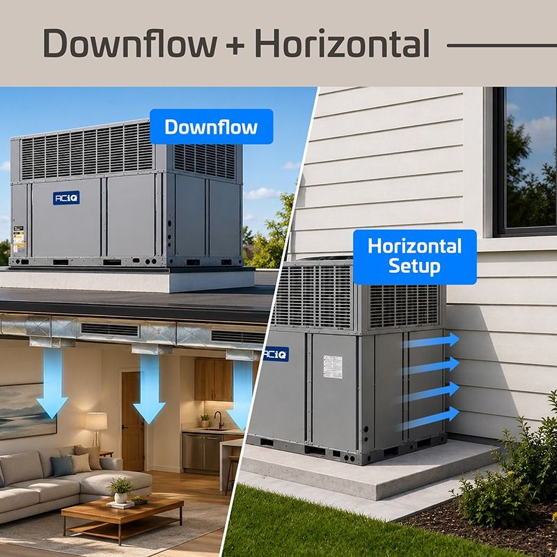 ACiQ 4 Ton 19 SEER2 Inverter Package Heat Pump Unit - R32 - Downflow/Horizontal - view 11