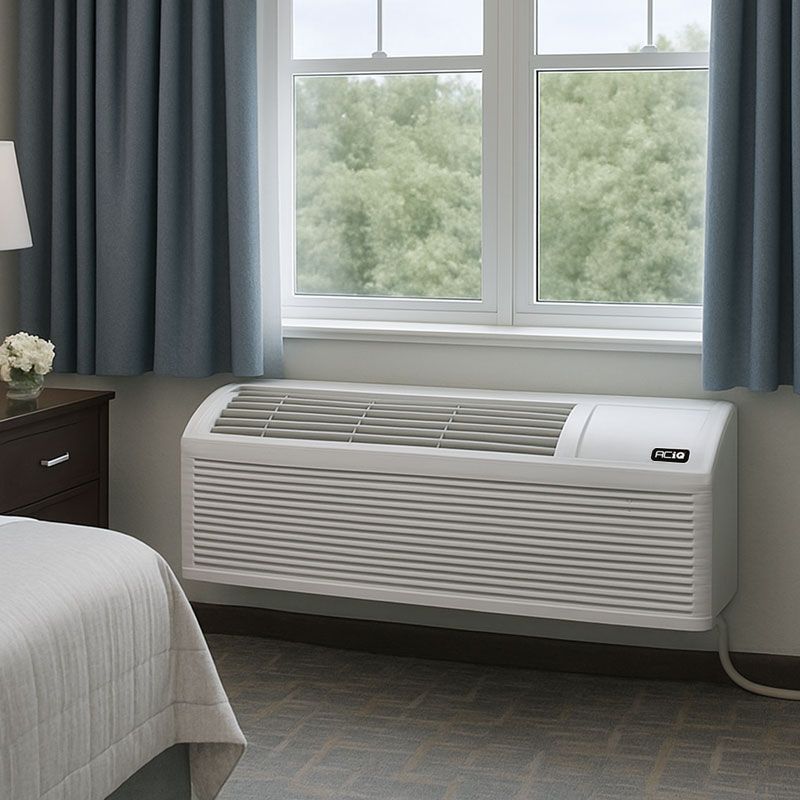 ACiQ 12,000 BTU PTAC Heat Pump Air Conditioner Unit with 3.5KW Electric Heater 208/230V - R32 ACiQ 12,000 BTU PTAC Heat Pump Air Conditioner Unit with 3.5KW Electric Heater 208/230V - R32