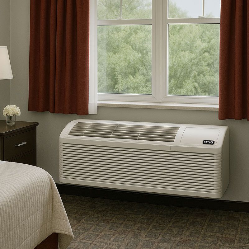 ACiQ 7,000 BTU PTAC Heat Pump Air Conditioner Unit with 2.5KW Electric Heater 208/230V - R32 ACiQ 7,000 BTU PTAC Heat Pump Air Conditioner Unit with 2.5KW Electric Heater 208/230V - R32
