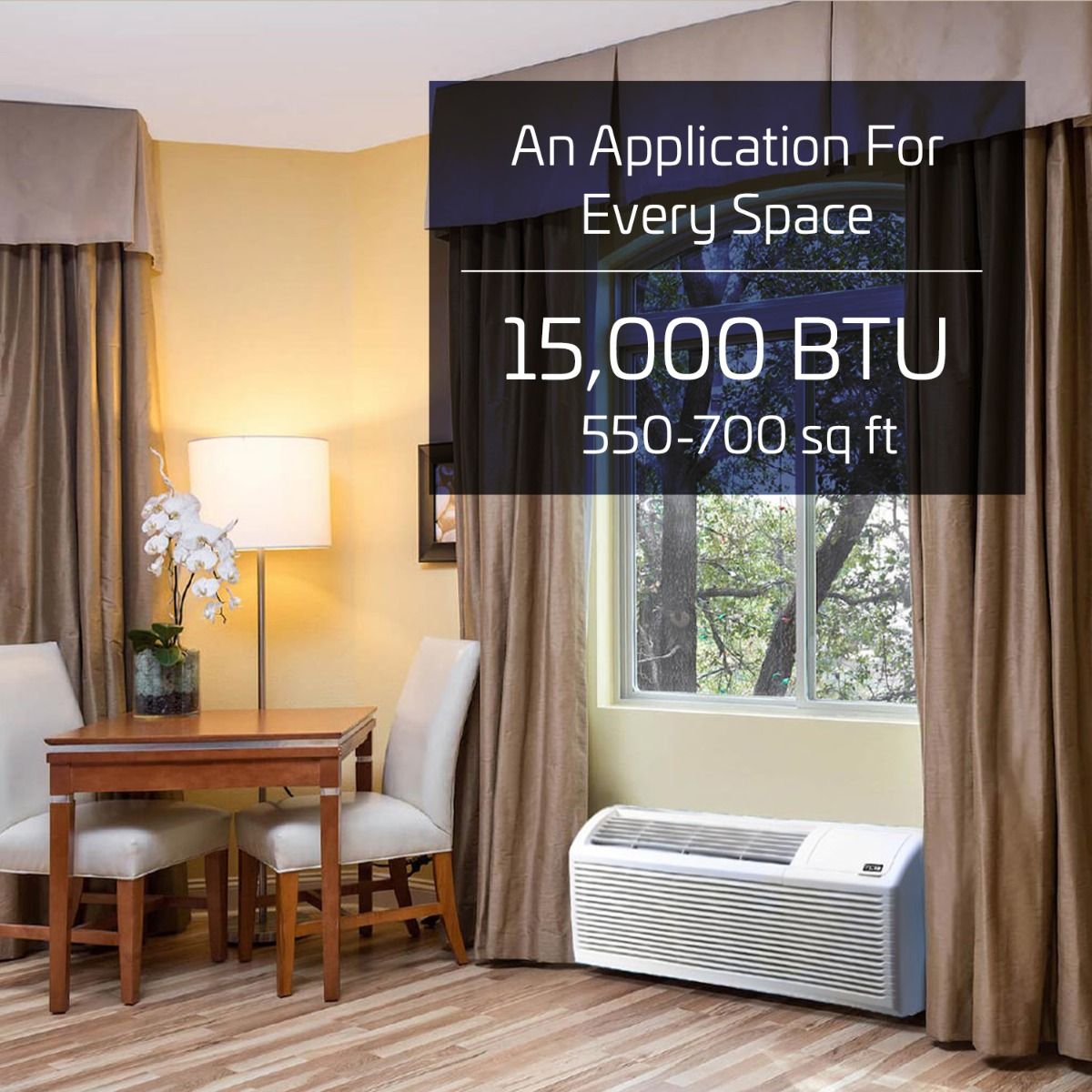 ACiQ 15,000 BTU PTAC Heat Pump Air Conditioner Unit with 5KW Electric Heater 208/230V - R32 - view 4