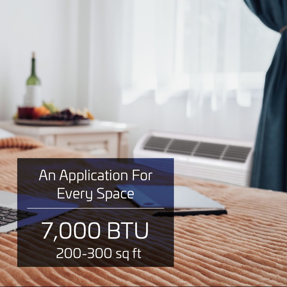 ACiQ 7,000 BTU PTAC Heat Pump Air Conditioner Unit with 2.5KW Electric Heater 208/230V - R32 - view 3