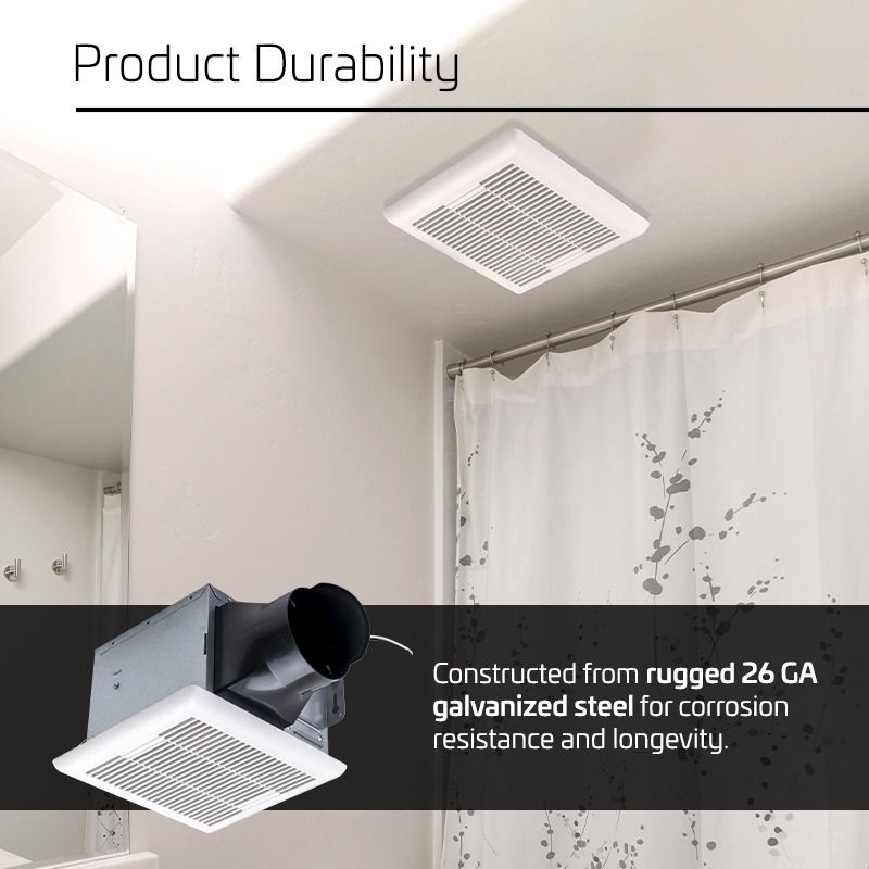 80 CFM 1.0 Sones ACiQ UltraCompact Bathroom Exhaust Fan - view 4