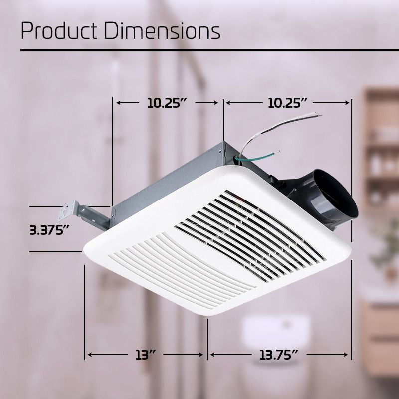 50 CFM 0.9 Sones ACiQ SlimLine Bathroom Exhaust Fan - view 4