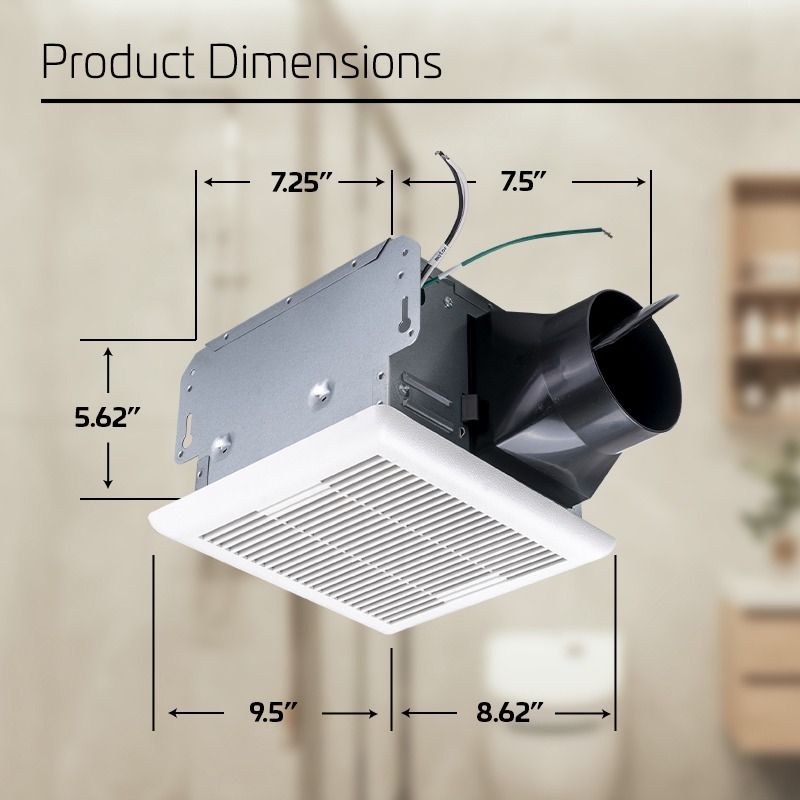 80 CFM 1.0 Sones ACiQ UltraCompact Bathroom Exhaust Fan - view 5