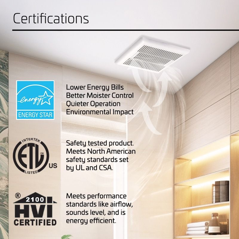 100 CFM 2.0 Sones ACiQ UltraCompact Bathroom Exhaust Fan - view 7