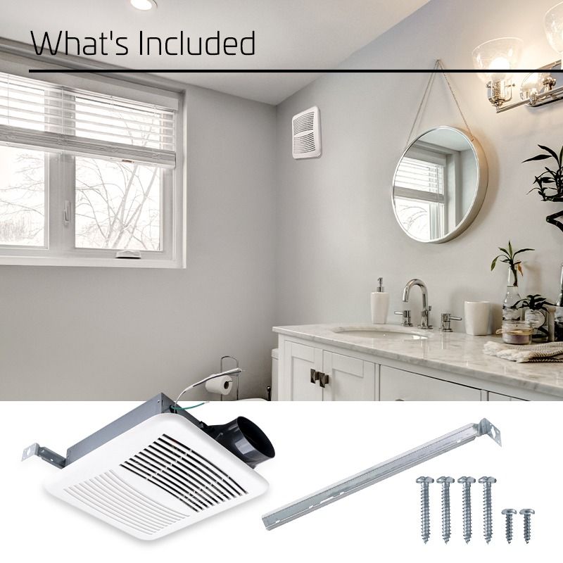 50 CFM 0.9 Sones ACiQ SlimLine Bathroom Exhaust Fan - view 7