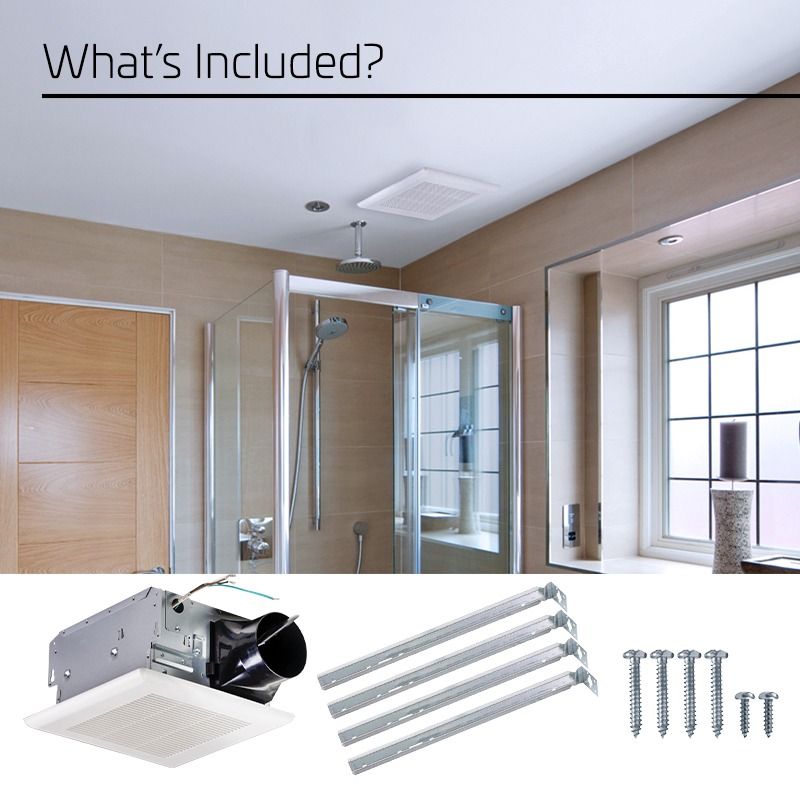 100 CFM 0.8 Sones ACiQ Ultra Quiet Bathroom Exhaust Fan - view 8