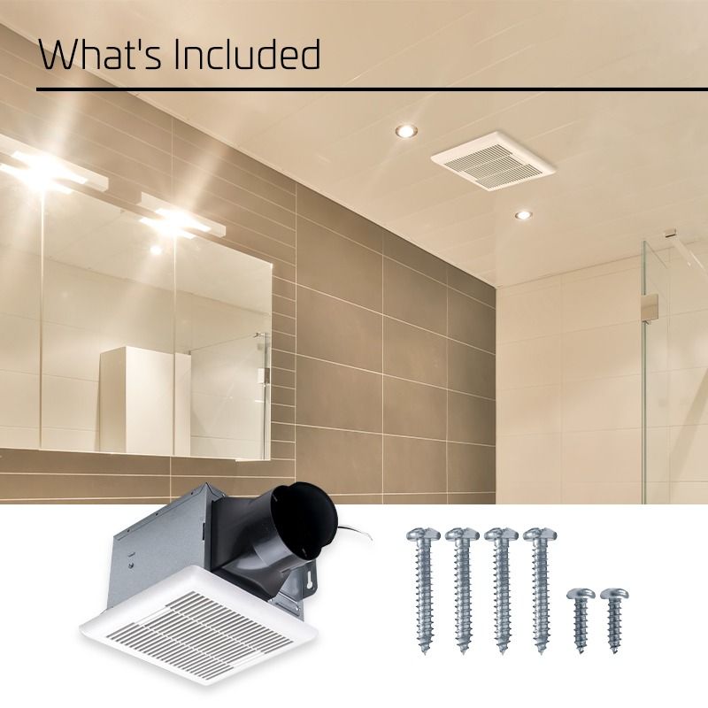 80 CFM 1.0 Sones ACiQ UltraCompact Bathroom Exhaust Fan - view 8
