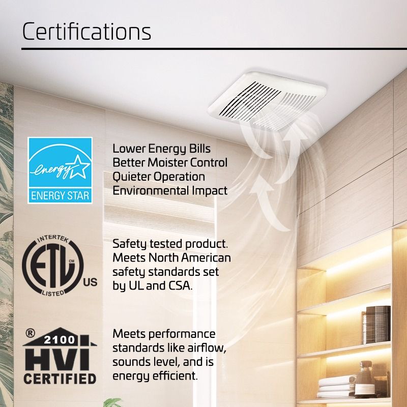 120 CFM 0.3 Sones ACiQ Select Bathroom Exhaust Fan - view 6
