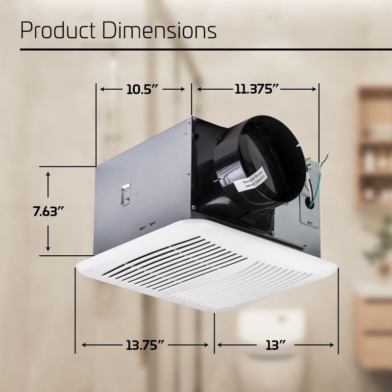150 CFM 0.9 Sones ACiQ Select Bathroom Exhaust Fan - view 4