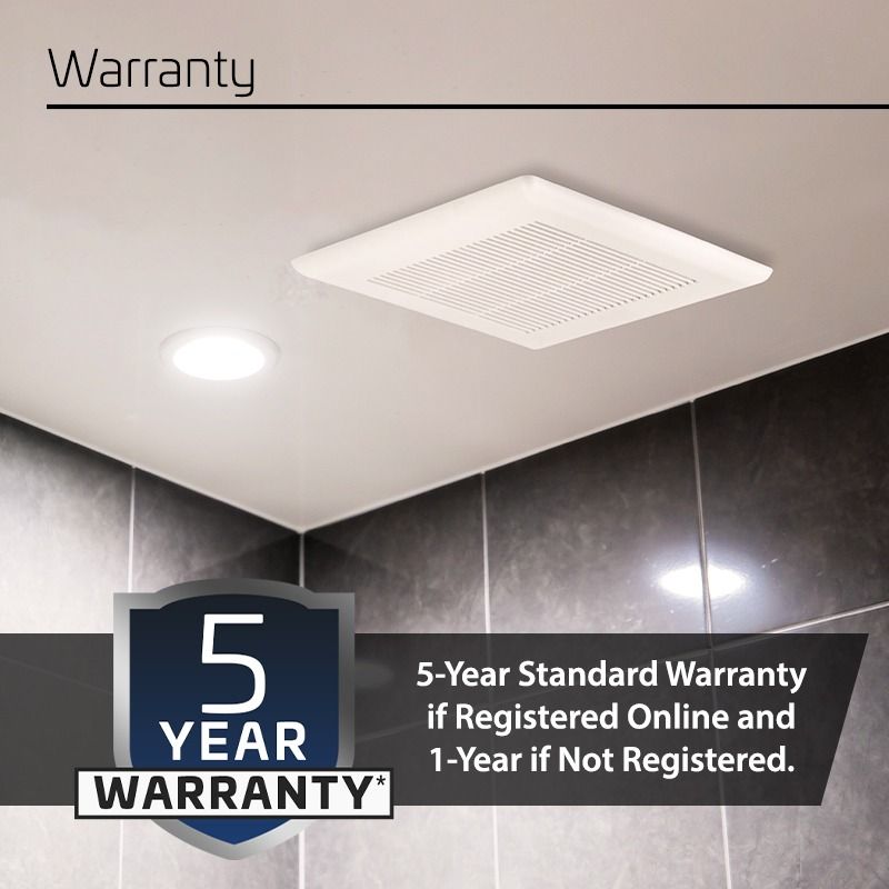 50-80-100 CFM 0.3 Sones ACiQ Ultra Quiet Bathroom Exhaust Fan with Humidity Control - view 9